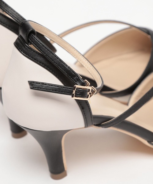 Andemiu(アンデミュウ)の「キリカエストラップパンプス190471(パンプス・レディース・ベージュ/ピンク/ホワイト×ブラック・MEDIUM/LARGE)」の10枚目の写真