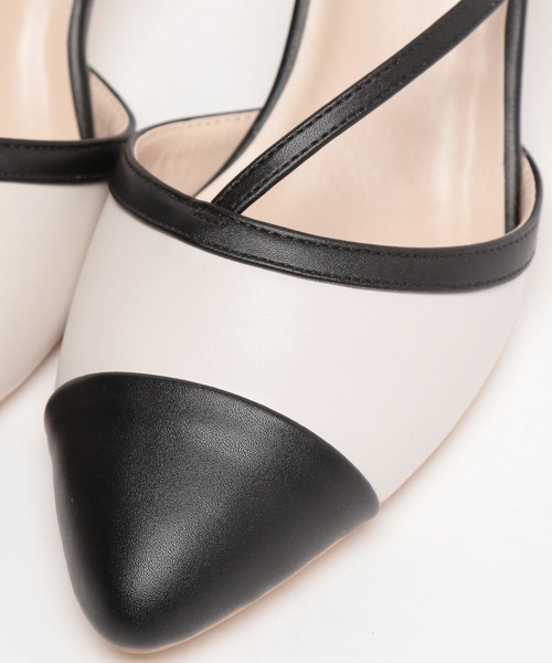 Andemiu(アンデミュウ)の「キリカエストラップパンプス190471(パンプス・レディース・ベージュ/ピンク/ホワイト×ブラック・MEDIUM/LARGE)」の19枚目の写真