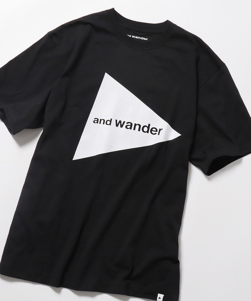 and wander(アンドワンダー)の「and wander/アンドワンダー big logo T 半袖Tシャツ(Tシャツ/カットソー・メンズ・ホワイト/ブラック・XL/M/L)」の15枚目の写真