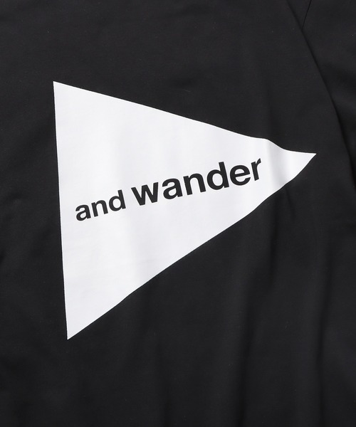 and wander(アンドワンダー)の「and wander/アンドワンダー big logo T 半袖Tシャツ(Tシャツ/カットソー・メンズ・ホワイト/ブラック・XL/M/L)」の6枚目の写真