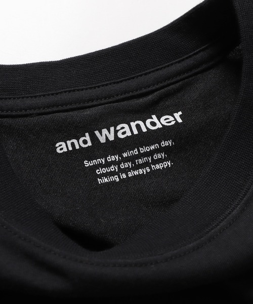and wander(アンドワンダー)の「and wander/アンドワンダー big logo T 半袖Tシャツ(Tシャツ/カットソー・メンズ・ホワイト/ブラック・XL/M/L)」の20枚目の写真