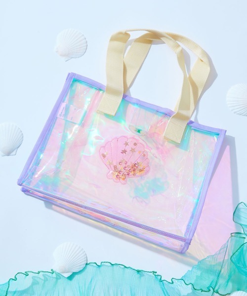 devirock（デビロック）の「えらべる形とモチーフ キラキラ プールバッグ（スイムグッズ・キッズ・オレンジ/ラベンダー/ピンク/その他4/パープル系1/オレンジ系1/ベージュ系1・ONE SIZE）」の4枚目の写真