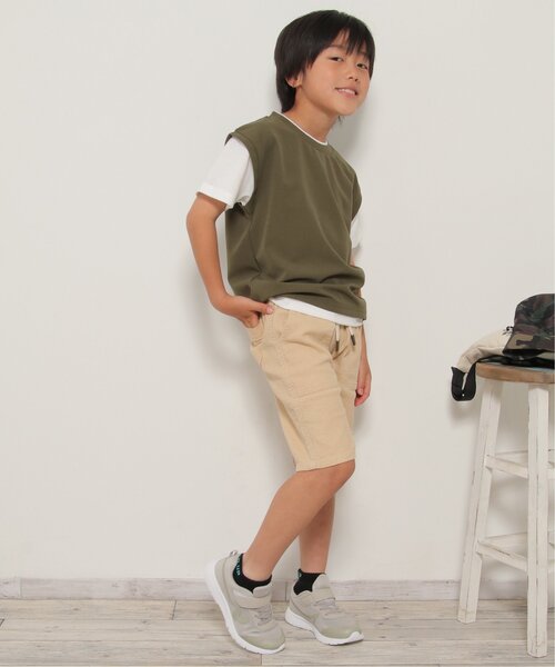 ikka(イッカ)の「ストレッチパナマハーフパンツ(120~160cm)(その他パンツ・キッズ・チャコールグレー/ブルー/ベージュ/ダークグリーン・120/130/140/150/160)」の18枚目の写真