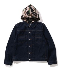 BAPE X A.P.C. DETACHABLE HOODIE  DENIM JACKET M