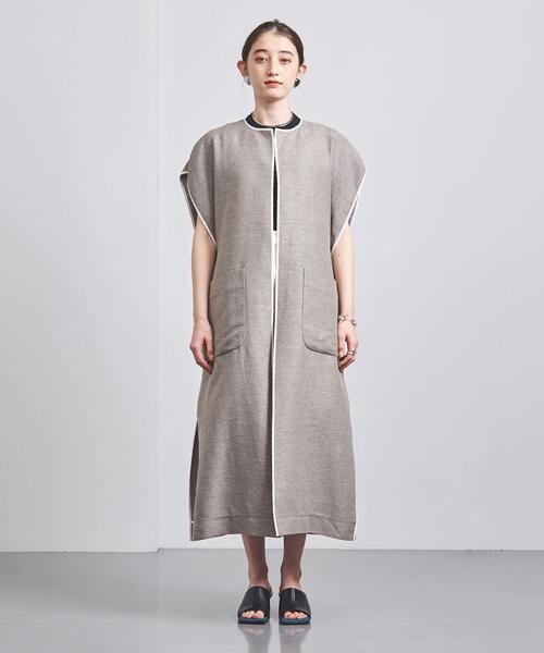 SACRA（サクラ）の「＜SACRA＞BASKET ロングジレ（その他アウター・レディース・モカ・38）」の2枚目の写真