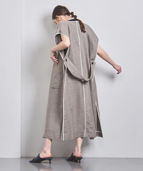 SACRA（サクラ）の「＜SACRA＞BASKET ロングジレ（その他アウター・レディース・モカ・38）」の6枚目の写真