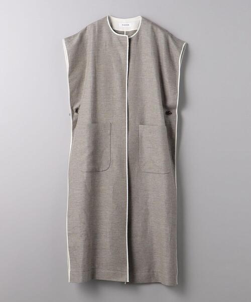 SACRA（サクラ）の「＜SACRA＞BASKET ロングジレ（その他アウター・レディース・モカ・38）」の7枚目の写真