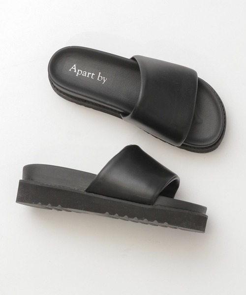 A part by(アパートバイ)の「アツゾコバンドサンダル(サンダル・レディース・ブラック/アイボリー・MEDIUM/LARGE)」の4枚目の写真