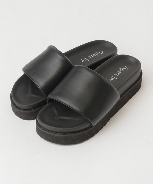 A part by(アパートバイ)の「アツゾコバンドサンダル(サンダル・レディース・ブラック/アイボリー・MEDIUM/LARGE)」の3枚目の写真
