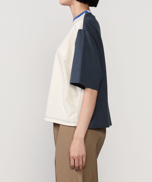 Coohem（コーヘン）の「COOHEM | サイドラインTシャツ WOMEN（Tシャツ/カットソー・レディース・ホワイト系その他5/ブルー系その他5・M）」の3枚目の写真