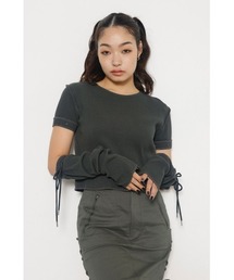 2WAY LACE UP THERMAL トップス