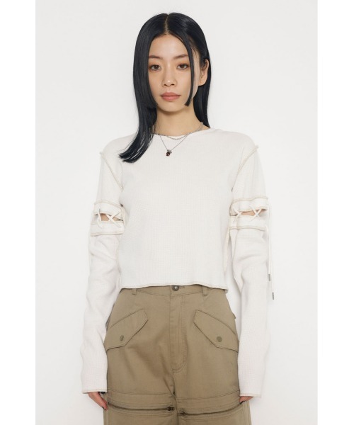 LAGUAGEM新品未使用トップス LAGUA GEM | SEE THROUGH PRINT タンクトップ (Tシャツ