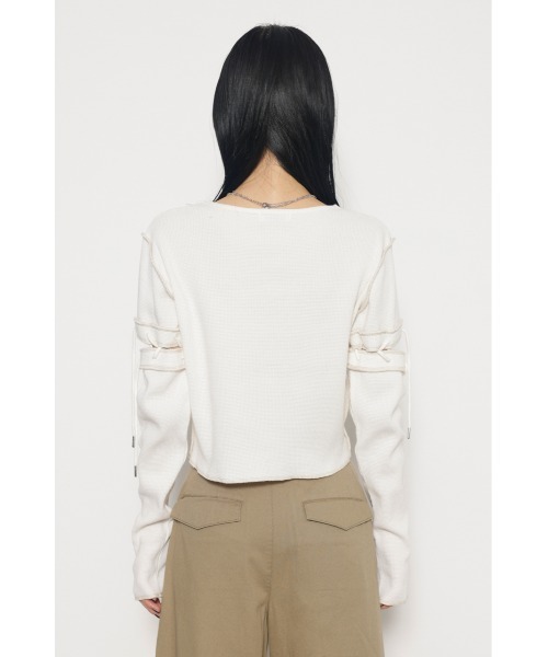 セール】2WAY LACE UP THERMAL トップス（Tシャツ/カットソー