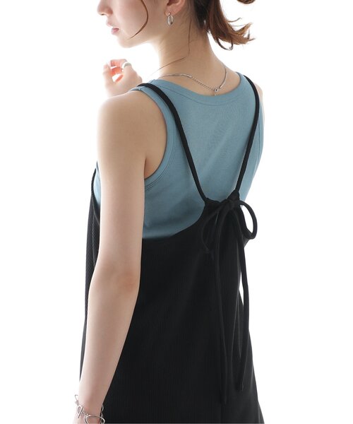 frames RAY CASSIN（フレームスレイカズン）の「シーズンレスリブデザインキャミワンピース（ワンピース・レディース・ブルー/マスタード/ブラック/キナリ・FREE）」の13枚目の写真