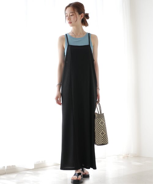 frames RAY CASSIN（フレームスレイカズン）の「シーズンレスリブデザインキャミワンピース（ワンピース・レディース・ブルー/マスタード/ブラック/キナリ・FREE）」の18枚目の写真