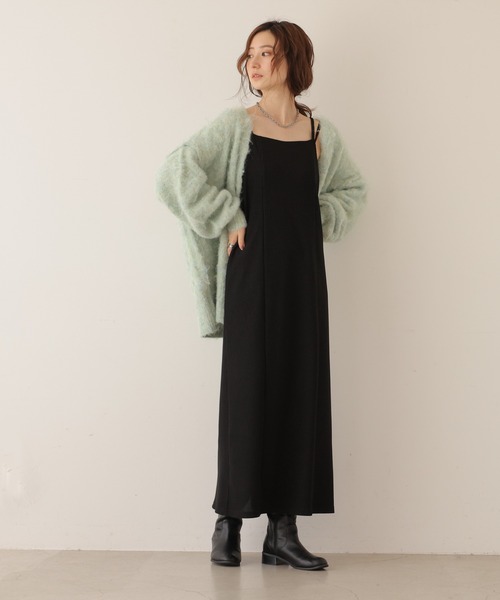 frames RAY CASSIN（フレームスレイカズン）の「シーズンレスリブデザインキャミワンピース（ワンピース・レディース・ブルー/マスタード/ブラック/キナリ・FREE）」の3枚目の写真