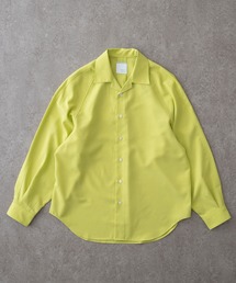 BRICK & SONS | リラックスラグランスリーブシャツ＜グリーンイエロー＞(シャツ/ブラウス)