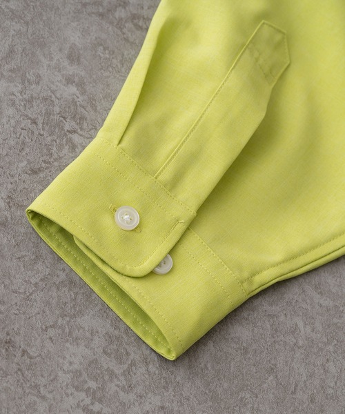 BRICK & SONS（ブリックアンドサンズ）の「リラックスラグランスリーブシャツ＜グリーンイエロー＞（シャツ/ブラウス・メンズ・イエロー×グリーン・XS/S/M/L）」の3枚目の写真