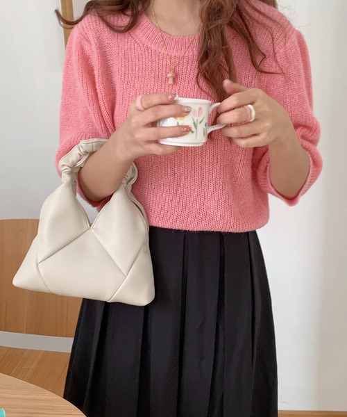 Silly（シリー）の「パステルカラー2wayミニバッグ（ハンドバッグ・レディース・アイボリー/ブラック/イエロー/ベージュ/パープル・FREE）」の15枚目の写真