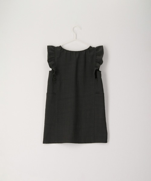 ROPE' PICNIC（ロペピクニック）の「【KIDS】リンクコーデ/麻調フリルジャンパースカート（ワンピース・キッズ・ピンク/チャコールグレー・110/120/130/140/150）」の9枚目の写真