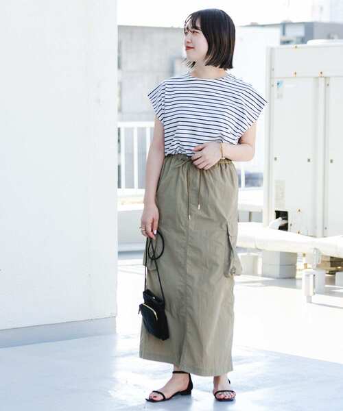 ITEMS URBANRESEARCH（アイテムズ アーバンリサーチ）の「カラーボーダーフレンチTシャツ（Tシャツ/カットソー・レディース・ブラック系その他/グレー系その他/イエロー系その他/ホワイト系その他・FREE）」の8枚目の写真