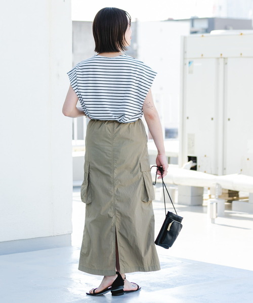 ITEMS URBANRESEARCH（アイテムズ アーバンリサーチ）の「カラーボーダーフレンチTシャツ（Tシャツ/カットソー・レディース・ブラック系その他/グレー系その他/イエロー系その他/ホワイト系その他・FREE）」の10枚目の写真