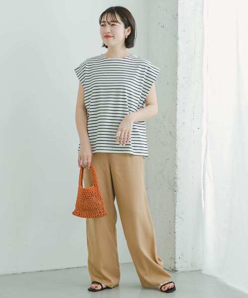 ITEMS URBANRESEARCH（アイテムズ アーバンリサーチ）の「カラーボーダーフレンチTシャツ（Tシャツ/カットソー・レディース・ブラック系その他/グレー系その他/イエロー系その他/ホワイト系その他・FREE）」の13枚目の写真