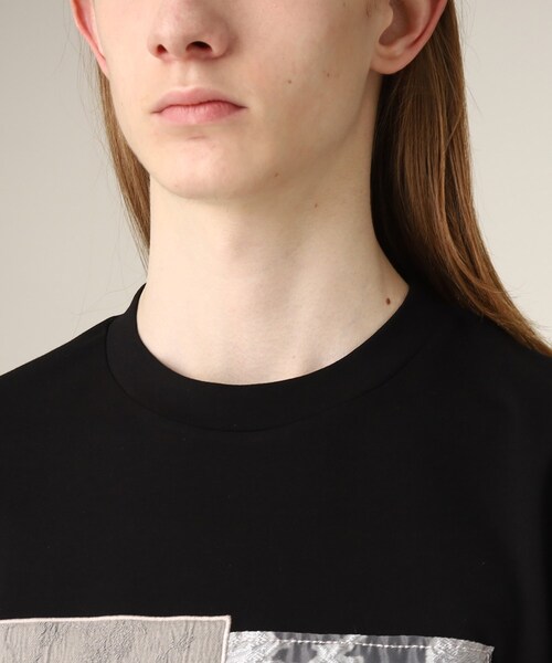 tk.TAKEO KIKUCHI（ティーケータケオキクチ）の「◆ジャガードパッチワークカットソー（Tシャツ/カットソー・メンズ・ダークグリーン系4/ブラック系4/ホワイト系7・02/03）」の7枚目の写真