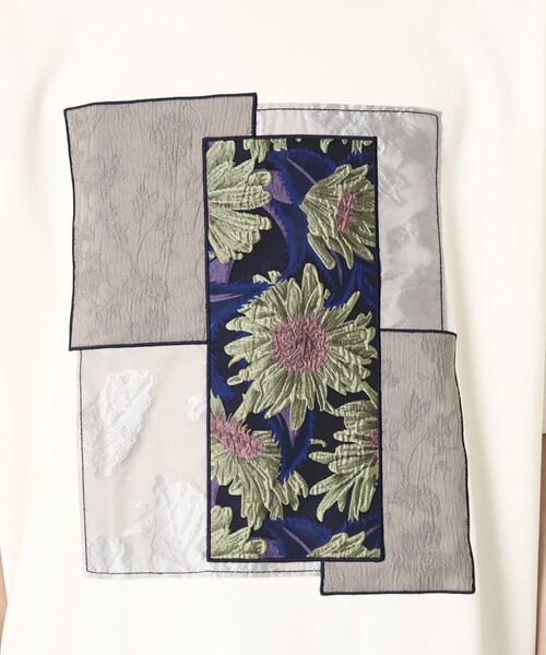 tk.TAKEO KIKUCHI（ティーケータケオキクチ）の「◆ジャガードパッチワークカットソー（Tシャツ/カットソー・メンズ・ダークグリーン系4/ブラック系4/ホワイト系7・02/03）」の12枚目の写真