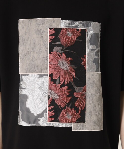 tk.TAKEO KIKUCHI（ティーケータケオキクチ）の「◆ジャガードパッチワークカットソー（Tシャツ/カットソー・メンズ・ダークグリーン系4/ブラック系4/ホワイト系7・02/03）」の17枚目の写真