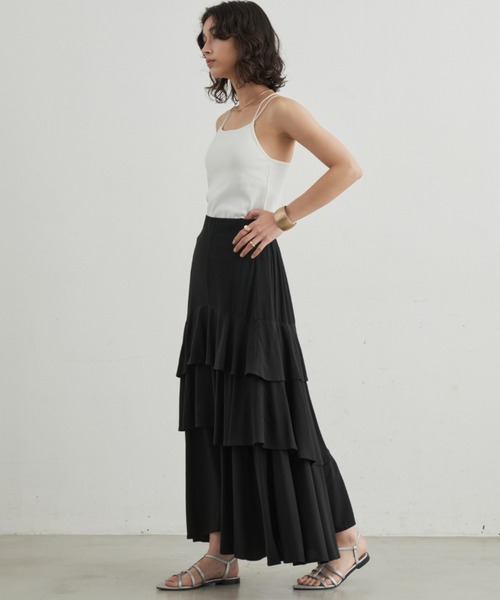 Aunt Marie's（アントマリーズ）の「アシメティアードボリュームスカート（スカート・レディース・チェック/ブラック/ホワイト・FREE）」の13枚目の写真