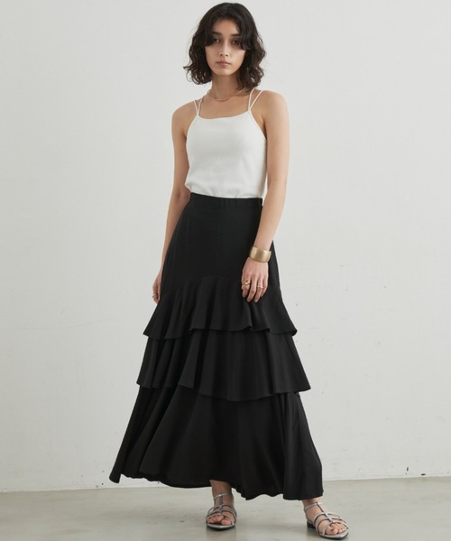 Aunt Marie's（アントマリーズ）の「アシメティアードボリュームスカート（スカート・レディース・チェック/ブラック/ホワイト・FREE）」の14枚目の写真