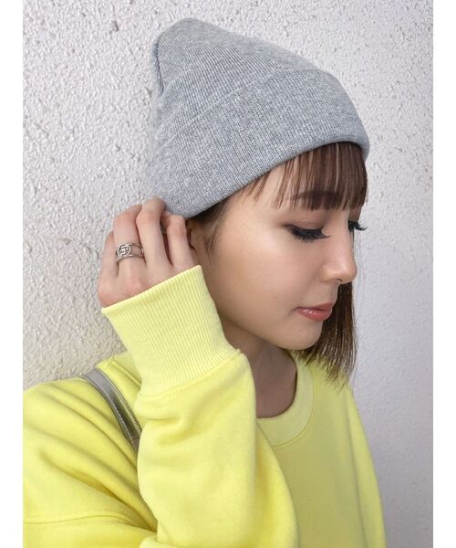 GYDA（ジェイダ）の「GG embroidery ニットキャップ（ニットキャップ/ビーニー・レディース・ブラック/グレー・FREE）」の6枚目の写真