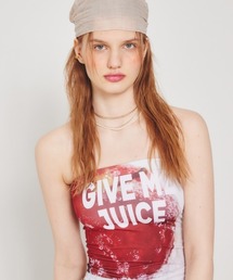 CRANK | A'GAM/9×.kom『CRANK/クランク』FRUIT PRINTING TUBE /フルーツプリンティング チューブトップ(その他トップス)