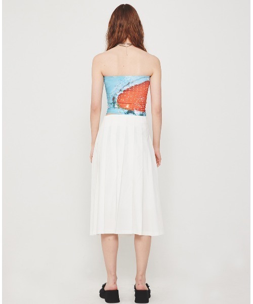 CRANK（クランク）の「A'GAM/9×.kom『CRANK/クランク』FRUIT PRINTING TUBE /フルーツプリンティング チューブトップ（その他トップス・レディース・ベージュ/ライトブルー・FREE）」の10枚目の写真