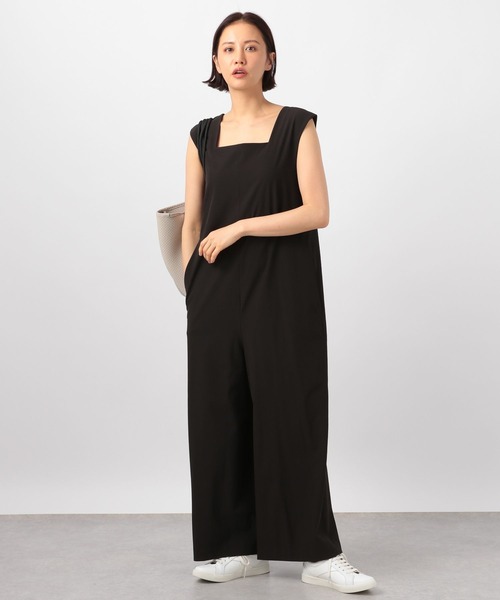 BARNYARDSTORM（バンヤードストーム）の「【撥水・接触冷感】スクエアーワイドオールインワン（つなぎ/オールインワン・レディース・ホワイト/ブラック・1/0）」の7枚目の写真