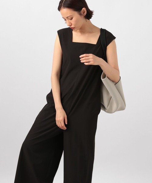 BARNYARDSTORM（バンヤードストーム）の「【撥水・接触冷感】スクエアーワイドオールインワン（つなぎ/オールインワン・レディース・ホワイト/ブラック・1/0）」の9枚目の写真