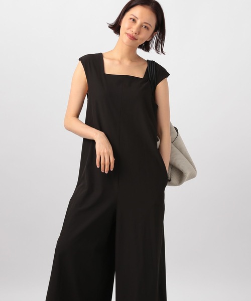 BARNYARDSTORM（バンヤードストーム）の「【撥水・接触冷感】スクエアーワイドオールインワン（つなぎ/オールインワン・レディース・ホワイト/ブラック・1/0）」の10枚目の写真