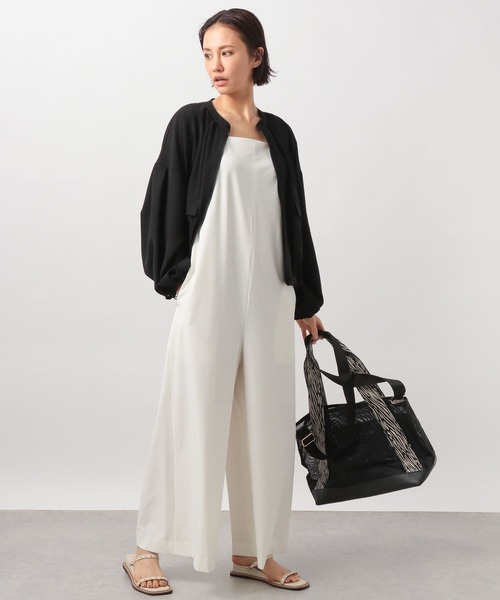 BARNYARDSTORM（バンヤードストーム）の「【撥水・接触冷感】スクエアーワイドオールインワン（つなぎ/オールインワン・レディース・ホワイト/ブラック・1/0）」の11枚目の写真