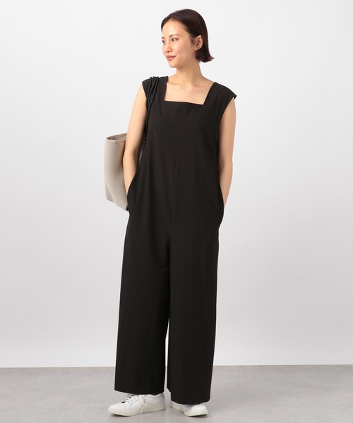 BARNYARDSTORM（バンヤードストーム）の「【撥水・接触冷感】スクエアーワイドオールインワン（つなぎ/オールインワン・レディース・ホワイト/ブラック・1/0）」の13枚目の写真