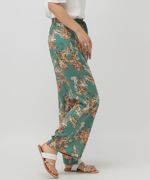 saloon（サルーン）の「SALOON(サルーン)/花柄プリントパンツ（その他パンツ・レディース・グリーン/ブラック・FREE）」の8枚目の写真