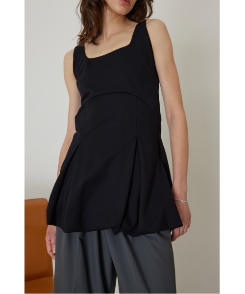 RIM.ARK（リムアーク）の「Balloon hem tops（タンクトップ・レディース・ライトパープル/ブラック/オフホワイト・38/36）」の5枚目の写真