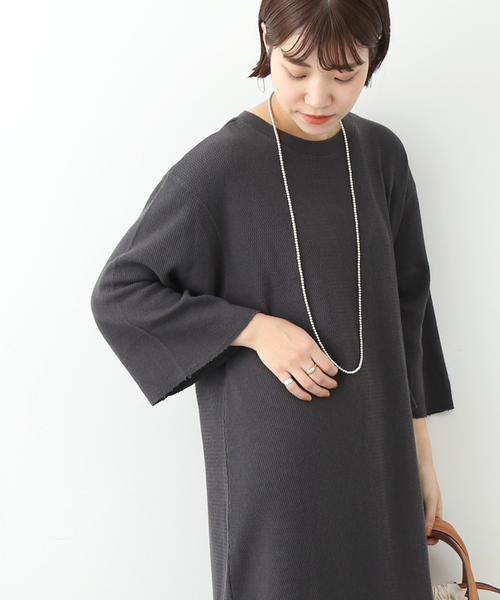 【+81BRANCA/ハチイチブランカ 】ハニカムワッフルワンピース