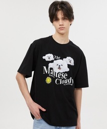 【WaiKei 】マルチーズ クラウディ ハーフ スリーブ Tシャツ / Maltese cloudy half sleeve tshirts