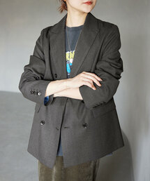 SLOBE IENA | ウール混ダブルブレストジャケット(テーラードジャケット)