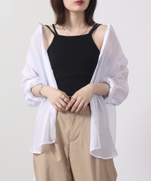 ＆soiree（アンドソワレ）の「&soiree バッククロスカップ付キャミソール（キャミソール）」