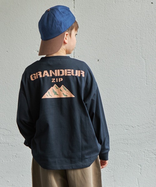 PAIRMANON STREET(ペアマノンストリート)の「【PAIRMANON STREET】【かぞくおそろい】ビッグシルエット 長袖プリントTシャツ(Tシャツ/カットソー・キッズ・ベージュ系その他2/ホワイト系その他/パープル系その他/ブルー系その他/オレンジ系その他/グリーン系その他2/その他/ブルー系その他2/マスタード/ブラック系その他/グリーン系その他/ブラック系その他4/ベージュ系その他/グリーン系その他3/ブルー系その他4/ブラック系その他3/ブルー系その他3/ブラック系その他2/テラコッタ/イエロー系その他・90/100/130/140/120/150/110)」の5枚目の写真