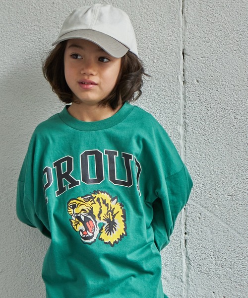 PAIRMANON STREET(ペアマノンストリート)の「【PAIRMANON STREET】【かぞくおそろい】ビッグシルエット 長袖プリントTシャツ(Tシャツ/カットソー・キッズ・ベージュ系その他2/ホワイト系その他/パープル系その他/ブルー系その他/オレンジ系その他/グリーン系その他2/その他/ブルー系その他2/マスタード/ブラック系その他/グリーン系その他/ブラック系その他4/ベージュ系その他/グリーン系その他3/ブルー系その他4/ブラック系その他3/ブルー系その他3/ブラック系その他2/テラコッタ/イエロー系その他・90/100/130/140/120/150/110)」の11枚目の写真