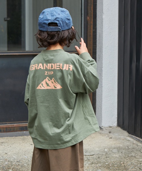 PAIRMANON STREET(ペアマノンストリート)の「【PAIRMANON STREET】【かぞくおそろい】ビッグシルエット 長袖プリントTシャツ(Tシャツ/カットソー・キッズ・ベージュ系その他2/ホワイト系その他/パープル系その他/ブルー系その他/オレンジ系その他/グリーン系その他2/その他/ブルー系その他2/マスタード/ブラック系その他/グリーン系その他/ブラック系その他4/ベージュ系その他/グリーン系その他3/ブルー系その他4/ブラック系その他3/ブルー系その他3/ブラック系その他2/テラコッタ/イエロー系その他・90/100/130/140/120/150/110)」の12枚目の写真