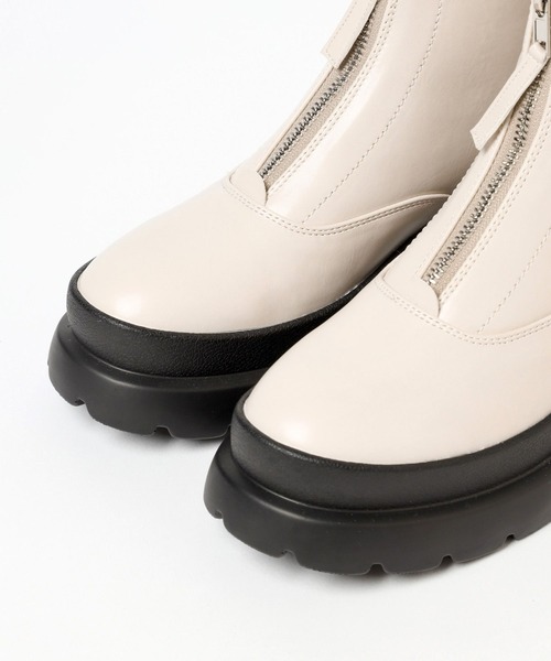 niko and...(ニコアンド)の「オリジナルフロントジップブーツ(ブーツ・レディース・ブラック/アイボリー・MEDIUM/LARGE)」の5枚目の写真